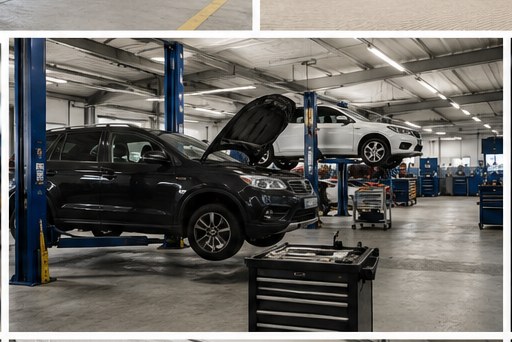 Hebebühne in der Saifi KFZ-Fachwerkstatt